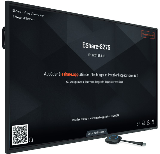 Ecran interactif Easypitch Pro 4K, Silk-In, Android, 86 pouces
