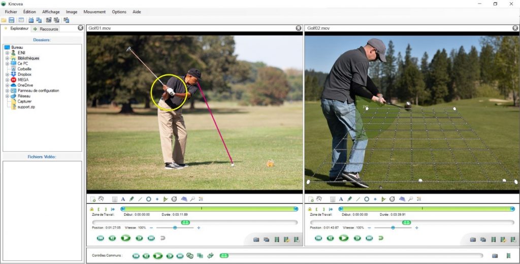 stratégie de jeu au golf sur écran interactif