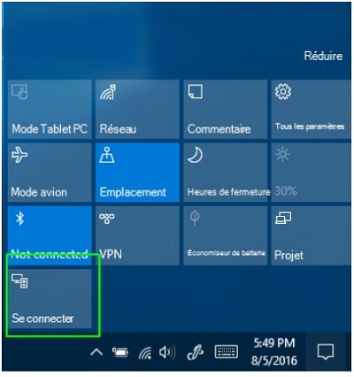 connexion sans fil ecran interactif