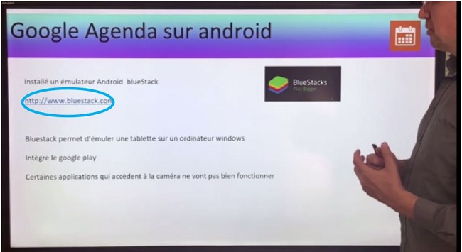 Aperçu de Google Agenda sur Android