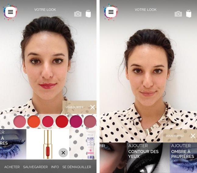 Mirroir virtuel L'Oréal Paris