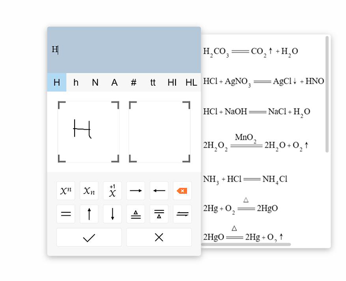 Choisir une formule chimique