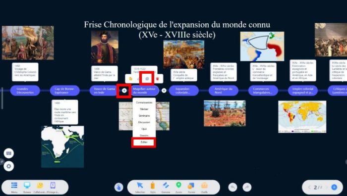 Frise chronologique sur L’expansion du monde connu XVe-XVIIIe siècle